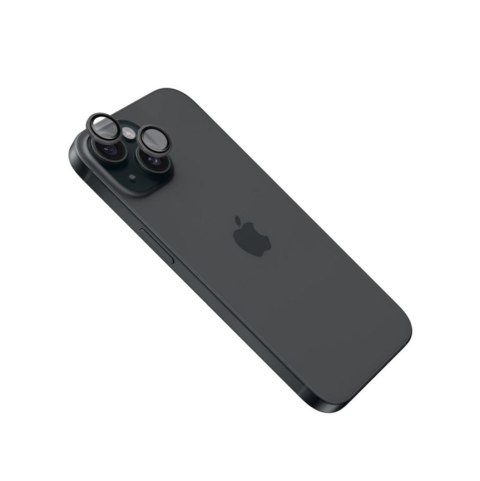 Fixed Camera glass | Apple | iPhone 16/16 Plus | Tempered glass | Black Fixed Camera glass | Apple | iPhone 16/16 Plus | Tempered glass | Black