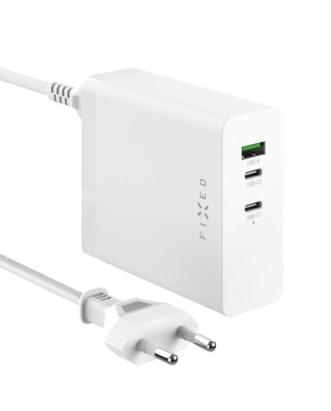 Fixed Charging Station 2xUSB-C/1xUSB, GaN, PD 3.1 support, 140W | FIXCG140-2C1A-WH Fixed Charging Station 2xUSB-C/1xUSB, GaN, PD 3.1 support, 140W | FIXCG140-2C1A-WH