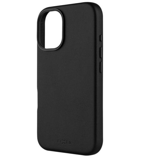 Fixed MagLeather | Back cover | Apple | iPhone 16 | Leather | Black Fixed MagLeather | Back cover | Apple | iPhone 16 | Leather | Black