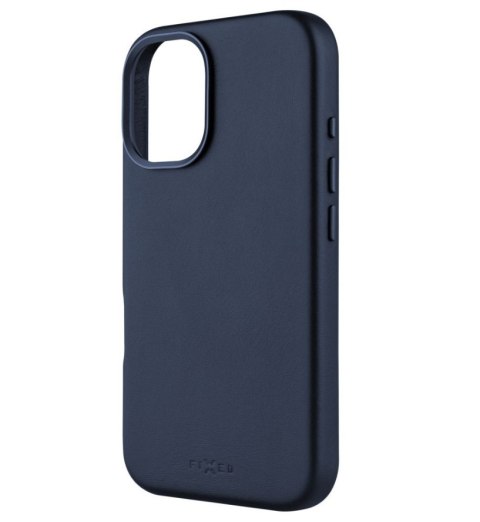 Fixed MagLeather | Back cover | Apple | iPhone 16 | Leather | Blue Fixed MagLeather | Back cover | Apple | iPhone 16 | Leather | Blue