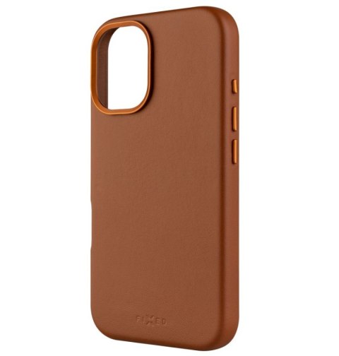 Fixed MagLeather | Back cover | Apple | iPhone 16 | Leather | Brown Fixed MagLeather | Back cover | Apple | iPhone 16 | Leather | Brown
