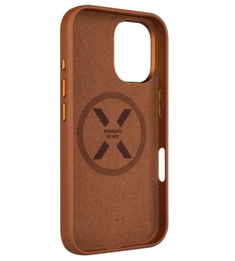 Fixed MagLeather | Back cover | Apple | iPhone 16 | Leather | Brown Fixed MagLeather | Back cover | Apple | iPhone 16 | Leather | Brown