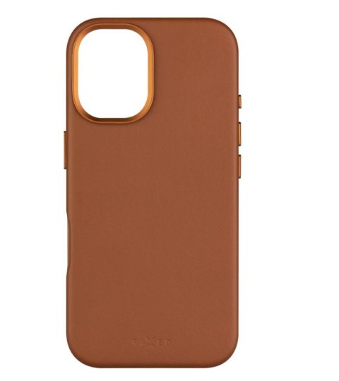 Fixed MagLeather | Back cover | Apple | iPhone 16 | Leather | Brown Fixed MagLeather | Back cover | Apple | iPhone 16 | Leather | Brown