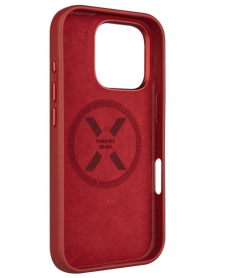 Fixed MagLeather | Back cover | Apple | iPhone 16 Pro | Leather | Red Fixed MagLeather | Back cover | Apple | iPhone 16 Pro | Leather | Red