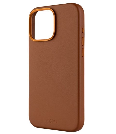 Fixed MagLeather | Back cover | Apple | iPhone 16 Pro Max | Leather | Brown Fixed MagLeather | Back cover | Apple | iPhone 16 Pro Max | Leather | Brown
