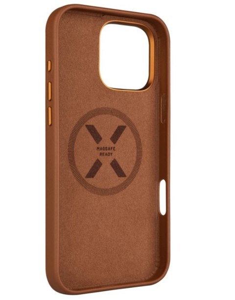 Fixed MagLeather | Back cover | Apple | iPhone 16 Pro Max | Leather | Brown Fixed MagLeather | Back cover | Apple | iPhone 16 Pro Max | Leather | Brown