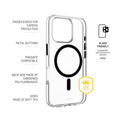 Fixed | MagPurity | Back Cover | Apple | iPhone 16 Pro Max | TPU | Clear, Black Fixed | MagPurity | Back Cover | Apple | iPhone 16 Pro Max | TPU | Clear, Black