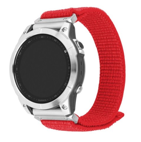 Fixed | Sporty Strap for Garmin QuickFit 26mm | 160-210 mm | Red | Nylon Fixed | Sporty Strap for Garmin QuickFit 26mm | 160-210 mm | Red | Nylon