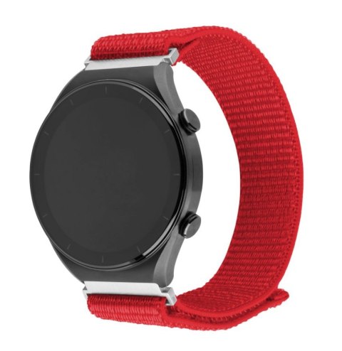 Fixed | Sporty Strap with Quick Release 22mm for Smartwatch | 160-210 mm | Red | Nylon Fixed | Sporty Strap with Quick Release 22mm for Smartwatch | 160-210 mm | Red | Nylon
