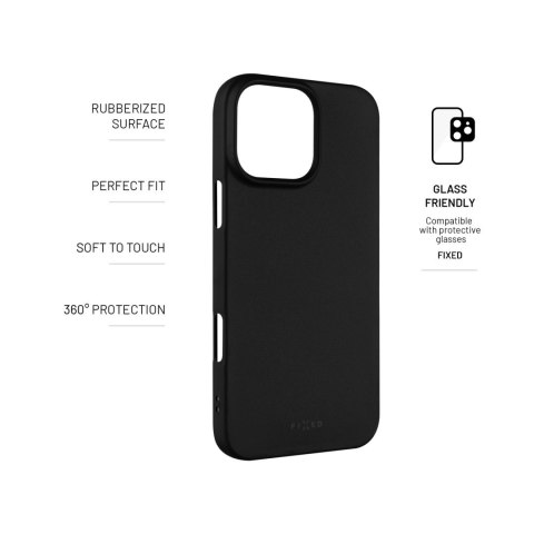 Fixed | Story | Back Cover | Apple | iPhone 16 Pro Max | Rubber | Black Fixed | Story | Back Cover | Apple | iPhone 16 Pro Max | Rubber | Black