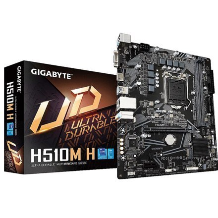 Gigabyte | H510M H 1.0 | Processor family Intel | Processor socket LGA1200 | DDR4-SDRAM | Memory slots 2 | Supported hard disk d Gigabyte | H510M H 1.0 | Processor family Intel | Processor socket LGA1200 | DDR4-SDRAM | Memory slots 2 | Supported hard disk d