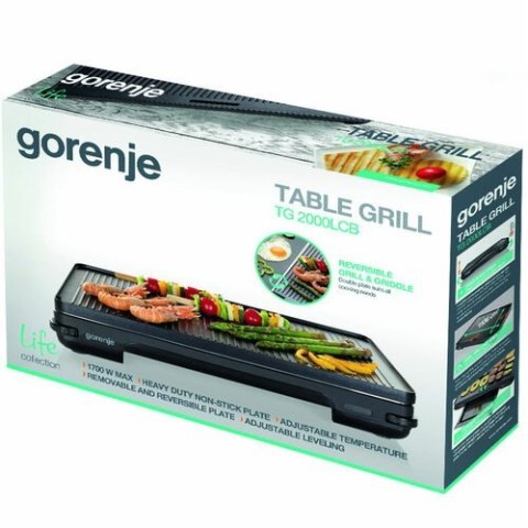 Gorenje | Grill | TG2000LCB | Table | 2000 W | Black Gorenje | Grill | TG2000LCB | Table | 2000 W | Black