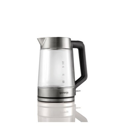 Gorenje | Kettle | K17GED | Electric | 2200 W | 1.7 L | Glass | 360° rotational base | Transparent/Stainless Steel Gorenje | Kettle | K17GED | Electric | 2200 W | 1.7 L | Glass | 360° rotational base | Transparent/Stainless Steel