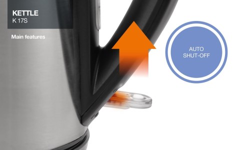 Gorenje | Kettle | K17S | Electric | 2000 W | 1.7 L | Stainless steel | 360° rotational base | Stainless steel Gorenje | Kettle | K17S | Electric | 2000 W | 1.7 L | Stainless steel | 360° rotational base | Stainless steel