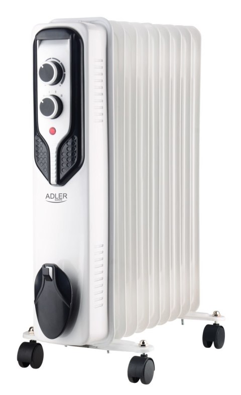 Grzejnik olejowy Adler AD 7816 | 2000 W | 3 poziomy mocy | do dużych pomieszczeń | Biały Grzejnik olejowy Adler AD 7816 | 2000 W | 3 poziomy mocy | do dużych pomieszczeń | Biały