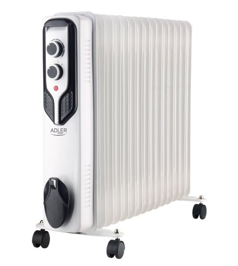 Grzejnik olejowy Adler AD 7819, 2500 W, 3 poziomy mocy, biały Grzejnik olejowy Adler AD 7819, 2500 W, 3 poziomy mocy, biały