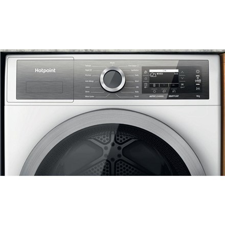 Hotpoint Dryer machine H8 D94WB EU Energy efficiency class A+++, Front loading, 9 kg, Condensation, LCD, Depth 64.9 cm, White Hotpoint Dryer machine H8 D94WB EU Energy efficiency class A+++, Front loading, 9 kg, Condensation, LCD, Depth 64.9 cm, White
