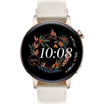 Huawei Watch GT | 3 | Smart watch | Stainless steel | 42 mm | Gold | White | Dustproof | Waterproof Huawei Watch GT | 3 | Smart watch | Stainless steel | 42 mm | Gold | White | Dustproof | Waterproof