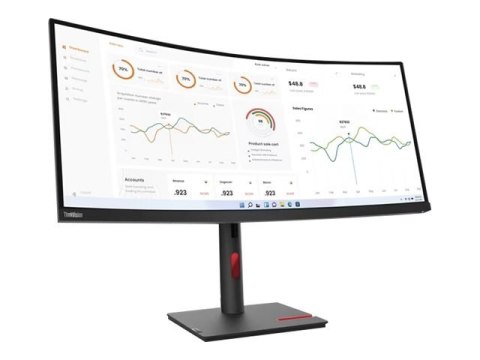 Lenovo | ThinkVision | T34w-30 | 34 " | VA | 21:9 | 60 Hz | 4 ms | Nie | 3440 x 1440 | 350 cd/m² | Porty HDMI w ilości 1 | Czarn Lenovo | ThinkVision | T34w-30 | 34 " | VA | 21:9 | 60 Hz | 4 ms | Nie | 3440 x 1440 | 350 cd/m² | Porty HDMI w ilości 1 | Czarn
