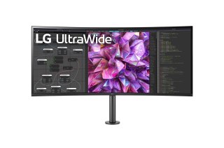 LG | Curved Monitor with Ergo Stand | 38WQ88C-W | 38 " | IPS | UHD | 21:9 | 60 Hz | 5 ms | 3840 x 1600 | 300 cd/m² | HDMI ports
