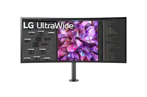 LG | Curved Monitor with Ergo Stand | 38WQ88C-W | 38 " | IPS | UHD | 21:9 | 60 Hz | 5 ms | 3840 x 1600 | 300 cd/m² | HDMI ports