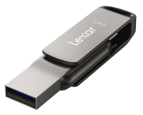 Lexar | Pendrive 2 w 1 | JumpDrive Dual Drive D400 | 64 GB | USB 3.1 | Szary Lexar | Pendrive 2 w 1 | JumpDrive Dual Drive D400 | 64 GB | USB 3.1 | Szary