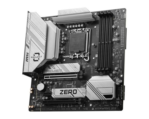 MSI B760M PROJECT ZERO | Processor family Intel | Processor socket LGA1700 | DDR5 | Supported hard disk drive interfaces SATA, M MSI B760M PROJECT ZERO | Processor family Intel | Processor socket LGA1700 | DDR5 | Supported hard disk drive interfaces SATA, M