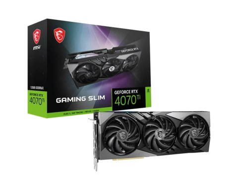 MSI | GeForce RTX 4070 Ti GAMING SLIM 12G | NVIDIA | 12 GB | GeForce RTX 4070 Ti | GDDR6X | PCI Express Gen 4 MSI | GeForce RTX 4070 Ti GAMING SLIM 12G | NVIDIA | 12 GB | GeForce RTX 4070 Ti | GDDR6X | PCI Express Gen 4