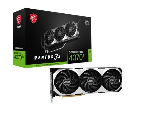 MSI | GeForce RTX 4070 Ti VENTUS 3X 12G OC | NVIDIA | 12 GB | GeForce RTX 4060 Ti | GDDR6X | Porty HDMI w ilości 1 | PCI Express MSI | GeForce RTX 4070 Ti VENTUS 3X 12G OC | NVIDIA | 12 GB | GeForce RTX 4060 Ti | GDDR6X | Porty HDMI w ilości 1 | PCI Express