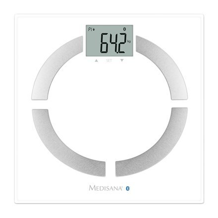 Medisana BS 444 Body Analysis Scale, Stainless Steel, Bluetooth Medisana | BS 444 | Auto power off | Body fat analysis | Body Ma Medisana BS 444 Body Analysis Scale, Stainless Steel, Bluetooth Medisana | BS 444 | Auto power off | Body fat analysis | Body Ma