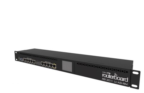 Mikrotik Wired Ethernet Router RB3011UiAS-RM, 1U Rackmount, Dual Core 1.4GHz CPU, 1GB RAM, 128 MB, 10xGigabit LAN, 1xSFP, 1xSeri Mikrotik Wired Ethernet Router RB3011UiAS-RM, 1U Rackmount, Dual Core 1.4GHz CPU, 1GB RAM, 128 MB, 10xGigabit LAN, 1xSFP, 1xSeri
