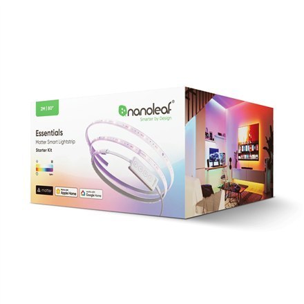 Nanoleaf Essentials Light Strips Starter Kit 2 Meters Matter 2000Lm RGBCW 2700-6500K Nanoleaf | Nanoleaf Essentials Light Strips Nanoleaf Essentials Light Strips Starter Kit 2 Meters Matter 2000Lm RGBCW 2700-6500K Nanoleaf | Nanoleaf Essentials Light Strips