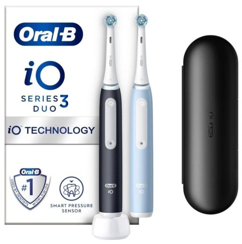 Oral-B | Seria iO3 | Elektryczna szczoteczka do zębów Duo Pack | Akumulatorowa | Dla dorosłych | Liczba główek szczoteczki w zes Oral-B | Seria iO3 | Elektryczna szczoteczka do zębów Duo Pack | Akumulatorowa | Dla dorosłych | Liczba główek szczoteczki w zes