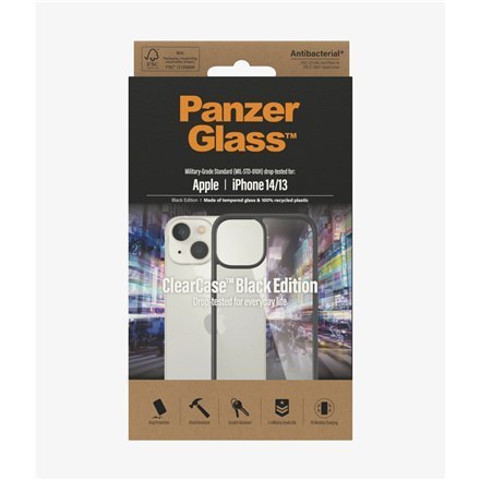 PanzerGlass | Back cover for mobile phone | Apple iPhone 14 | Black | Transparent PanzerGlass | Back cover for mobile phone | Apple iPhone 14 | Black | Transparent