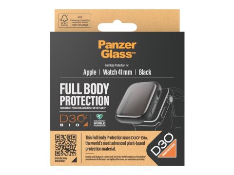 PanzerGlass | Ochraniacz ekranu | Apple | Watch Series 9 z D30, 41mm | Szkło | Czarny PanzerGlass | Ochraniacz ekranu | Apple | Watch Series 9 z D30, 41mm | Szkło | Czarny
