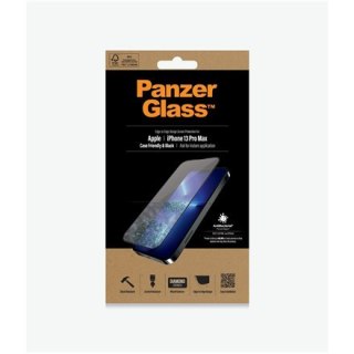 PanzerGlass | Screen protector - glass | Apple iPhone 13 Pro Max | Tempered glass | Black | Transparent