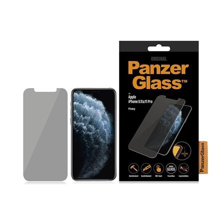 PanzerGlass | Screen protector - glass - with privacy filter | Apple iPhone 11 Pro, X, XS | Tempered glass | Transparent PanzerGlass | Screen protector - glass - with privacy filter | Apple iPhone 11 Pro, X, XS | Tempered glass | Transparent