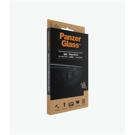 PanzerGlass | Screen protector - glass - with privacy filter | Apple iPhone 13, 13 Pro | Tempered glass | Black | Transparent PanzerGlass | Screen protector - glass - with privacy filter | Apple iPhone 13, 13 Pro | Tempered glass | Black | Transparent