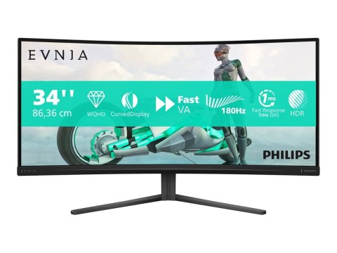 Philips 34M2C3500L/00 | 34 " | VA | 21:9 | 180 Hz | 1 ms | 3440 x 1440 pixels | 300 cd/m² | HDMI ports quantity 2 | Warranty 24 Philips 34M2C3500L/00 | 34 " | VA | 21:9 | 180 Hz | 1 ms | 3440 x 1440 pixels | 300 cd/m² | HDMI ports quantity 2 | Warranty 24