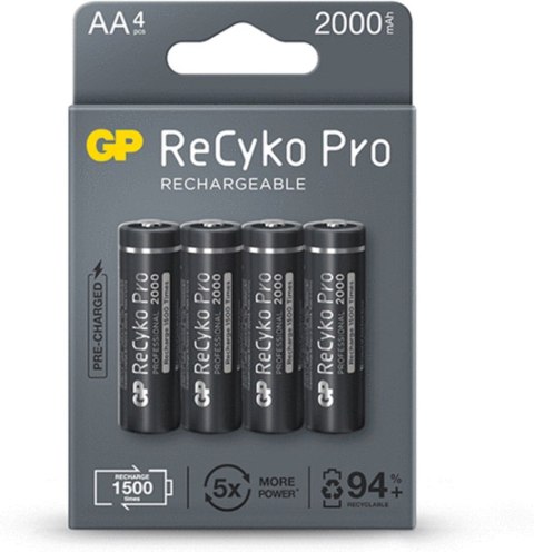 Pro rechargeable batteries | AA | 2000 mAh Pro rechargeable batteries | AA | 2000 mAh