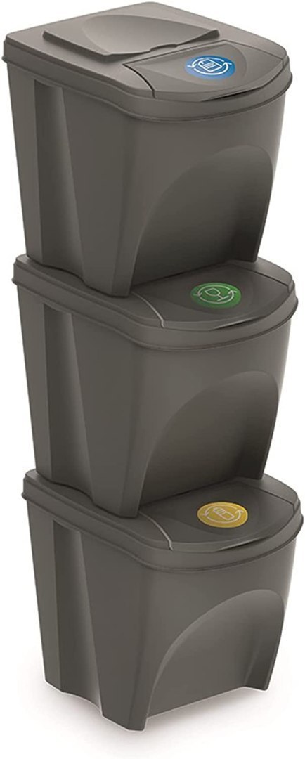 Prosperplast Sortibox 3 x 20 L Waste Separation System Waste Bin Prosperplast Sortibox 3 x 20 L Waste Separation System Waste Bin