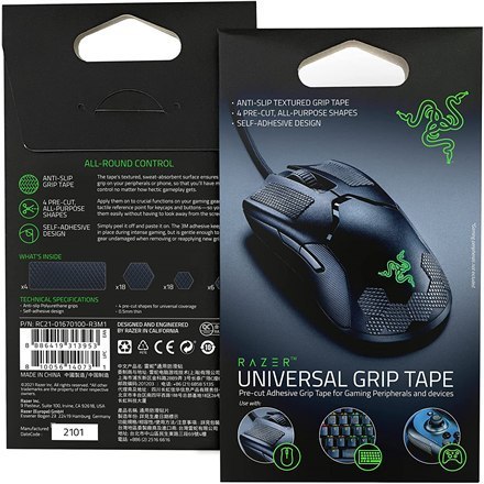 Razer | Universal Grip Tape for Peripherals and Gaming Devices, 4 Pack Razer | Universal Grip Tape for Peripherals and Gaming Devices, 4 Pack