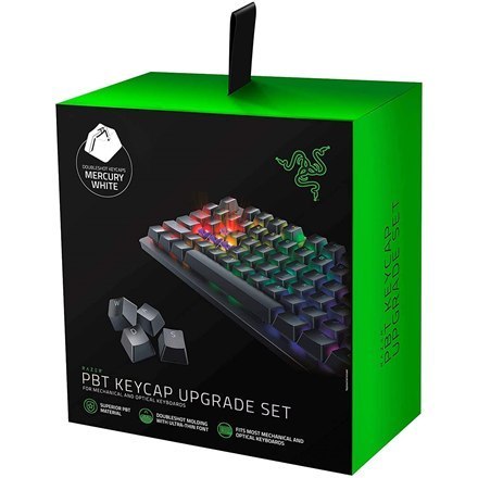 Razer | Upgrade Set | PBT Keycap | N/A | N/A | US | Mercury White Razer | Upgrade Set | PBT Keycap | N/A | N/A | US | Mercury White