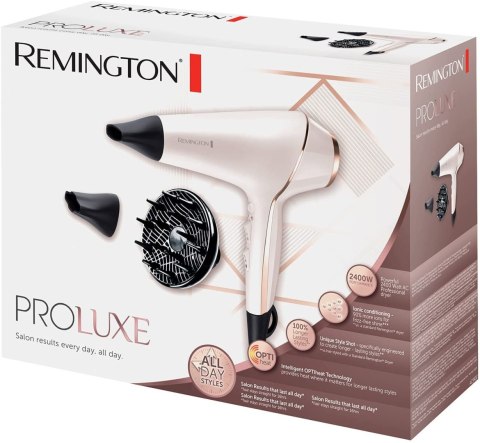 Remington | Suszarka do włosów | ProLuxe AC9140 | 2400 W | Liczba ustawień temperatury 3 | Funkcja jonizacji | Dysza dyfuzora | Remington | Suszarka do włosów | ProLuxe AC9140 | 2400 W | Liczba ustawień temperatury 3 | Funkcja jonizacji | Dysza dyfuzora |