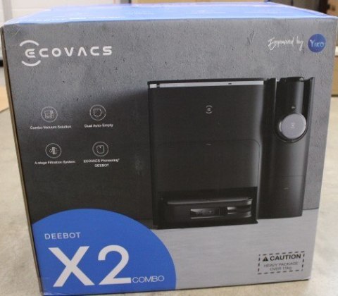 SALE OUT. Ecovacs DEEBOT X2 COMBO Vacuum cleaner,Robot+Handheld,Wet&Dry,Robot Operating 210 min,Dust bin 0,42L,6400 mAh,Black+Du SALE OUT. Ecovacs DEEBOT X2 COMBO Vacuum cleaner,Robot+Handheld,Wet&Dry,Robot Operating 210 min,Dust bin 0,42L,6400 mAh,Black+Du
