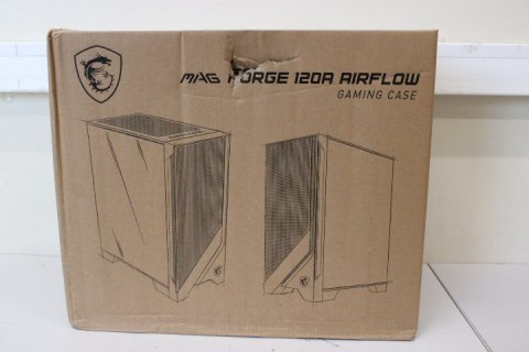 SALE OUT. MSI MAG FORGE 120A AIRFLOW | PC Case | MAG FORGE 120A AIRFLOW | Side window | Black | Mid-Tower | DAMAGED PACKAGING, R SALE OUT. MSI MAG FORGE 120A AIRFLOW | PC Case | MAG FORGE 120A AIRFLOW | Side window | Black | Mid-Tower | DAMAGED PACKAGING, R