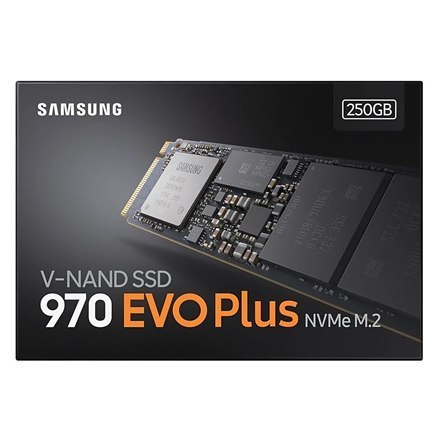 Samsung | 970 Evo Plus | 250 GB | SSD interface M.2 NVME | Read speed 3500 MB/s | Write speed 2300 MB/s Samsung | 970 Evo Plus | 250 GB | SSD interface M.2 NVME | Read speed 3500 MB/s | Write speed 2300 MB/s