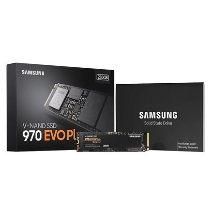 Samsung | 970 Evo Plus | 250 GB | SSD interface M.2 NVME | Read speed 3500 MB/s | Write speed 2300 MB/s Samsung | 970 Evo Plus | 250 GB | SSD interface M.2 NVME | Read speed 3500 MB/s | Write speed 2300 MB/s