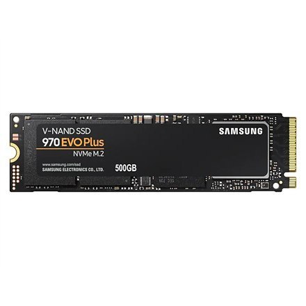 Samsung | 970 Evo Plus | 500 GB | SSD interface M.2 NVME | Read speed 3500 MB/s | Write speed 3200 MB/s Samsung | 970 Evo Plus | 500 GB | SSD interface M.2 NVME | Read speed 3500 MB/s | Write speed 3200 MB/s