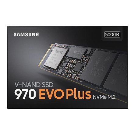 Samsung | 970 Evo Plus | 500 GB | SSD interface M.2 NVME | Read speed 3500 MB/s | Write speed 3200 MB/s Samsung | 970 Evo Plus | 500 GB | SSD interface M.2 NVME | Read speed 3500 MB/s | Write speed 3200 MB/s